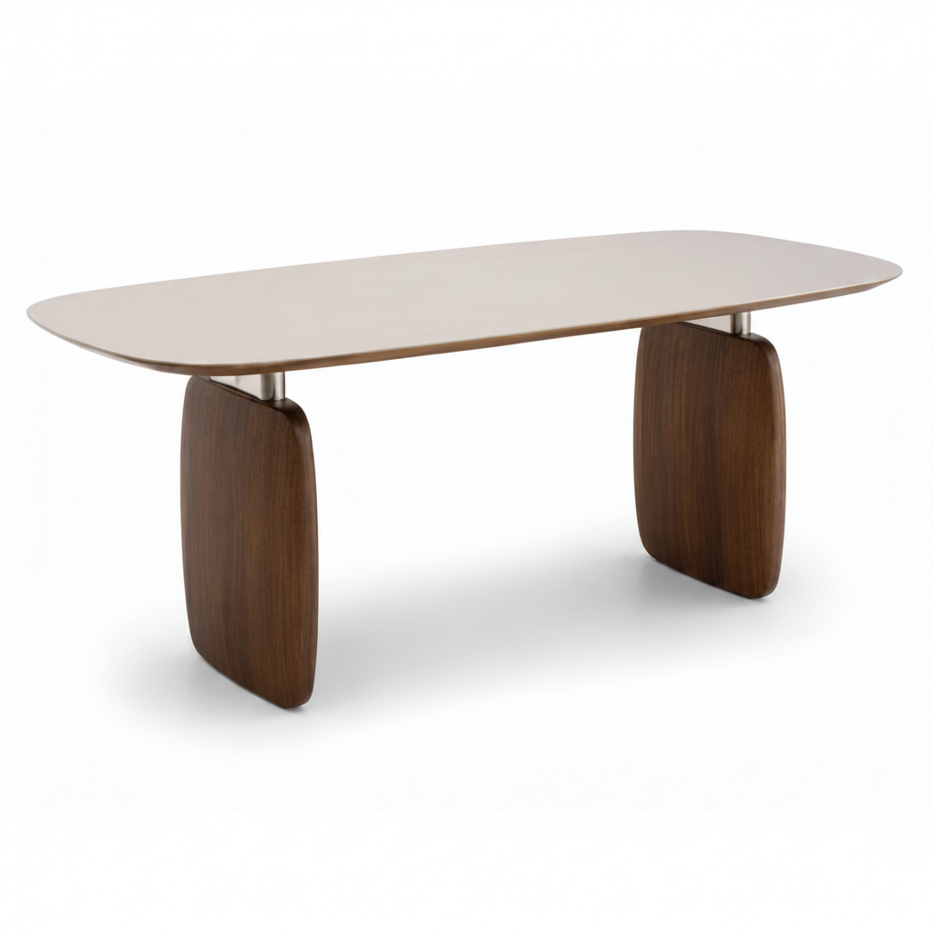 Falesse dining table in a right-facing 45-degree view