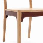 Kelmora Dining Chair wood legs and frame construction detail