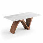 Sorelle Dining Table white background 45 degree three quarter view
