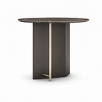 Front view of the dark marble Valmere End Table