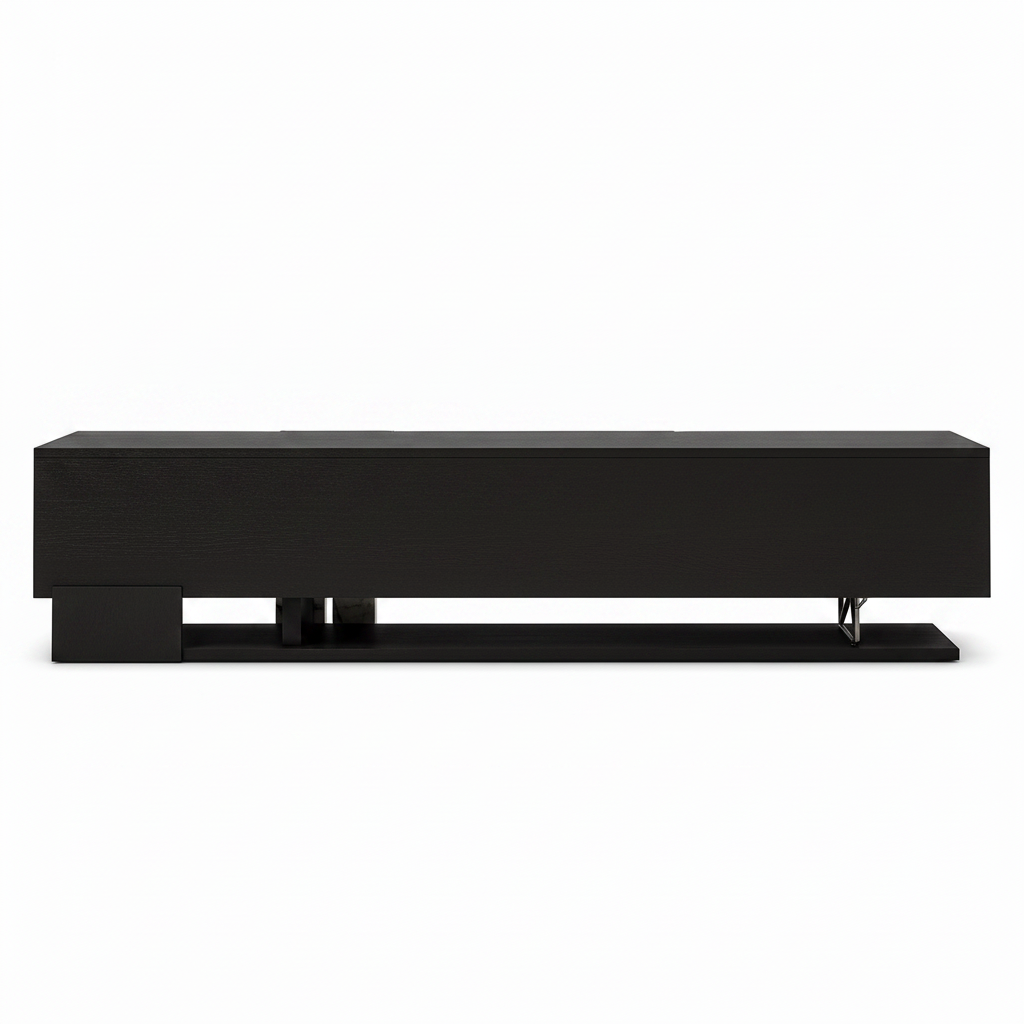 Kairis TV Stand on a white background, rear view