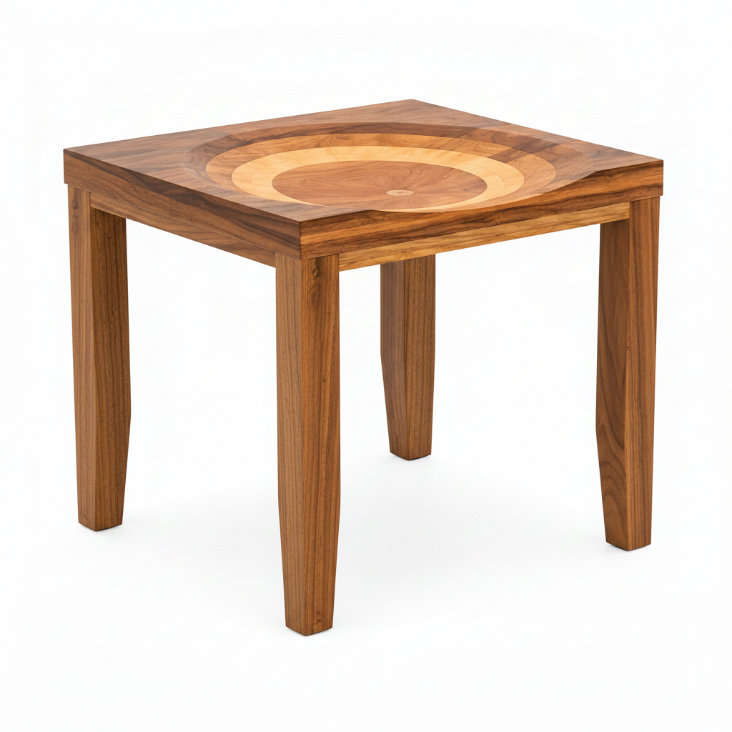 Rensaro End Table on a white background, left-front view