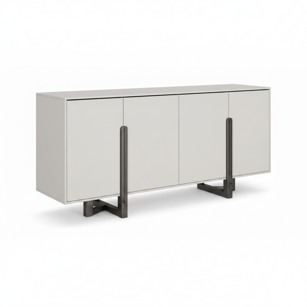 Invera Sideboard smooth white left side preview