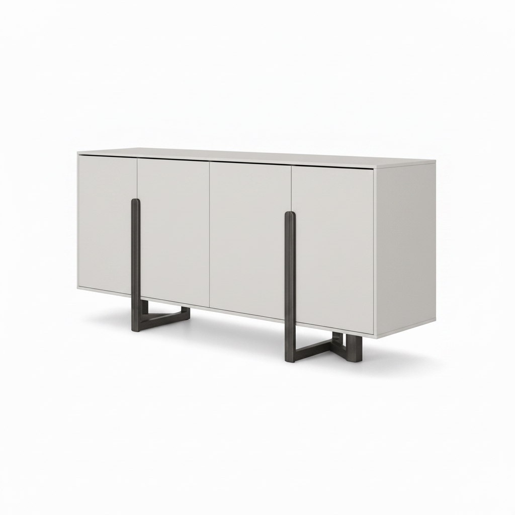 Invera Sideboard smooth white right side preview