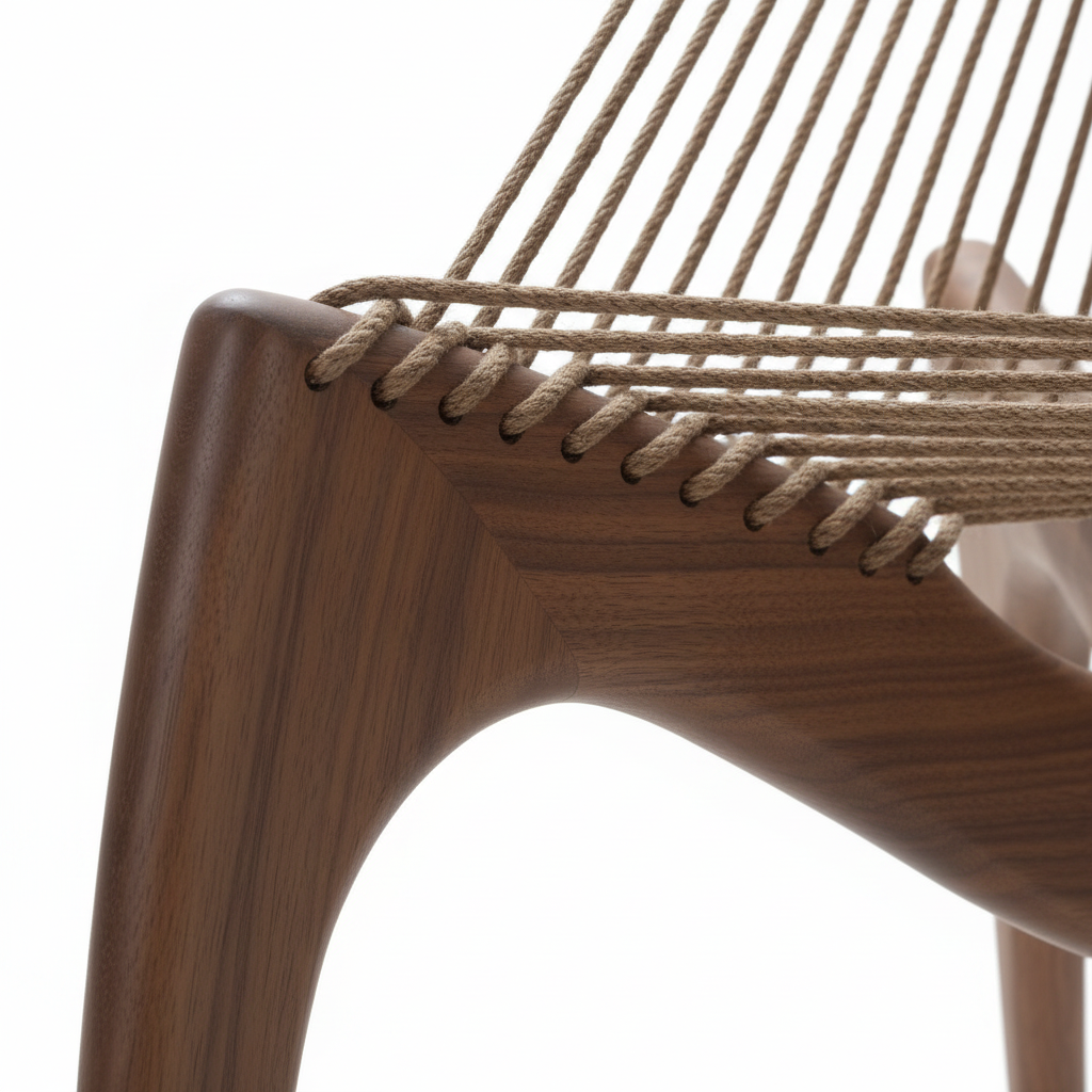 Isavelle Wood Accent Chair - Base Detail