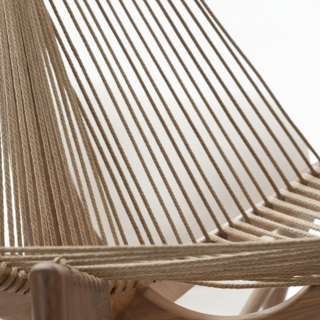 Isavelle Wood Accent Chair - String Detail