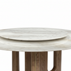 Isolde Round Dining Table marble tabletop and center layer detail