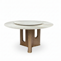 Isolde Round Dining Table strict front view