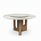 Isolde Round Dining Table strict front view