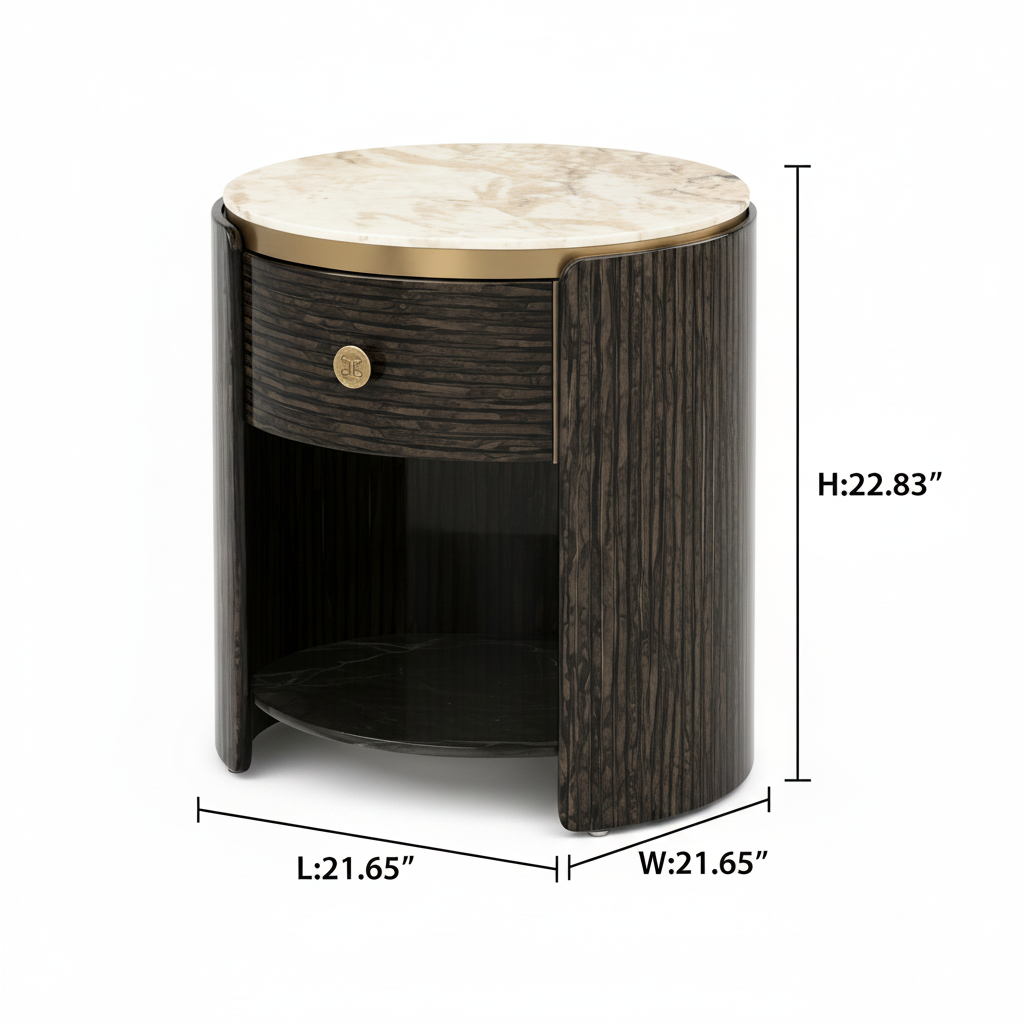 Iveronne End Table — dimensions