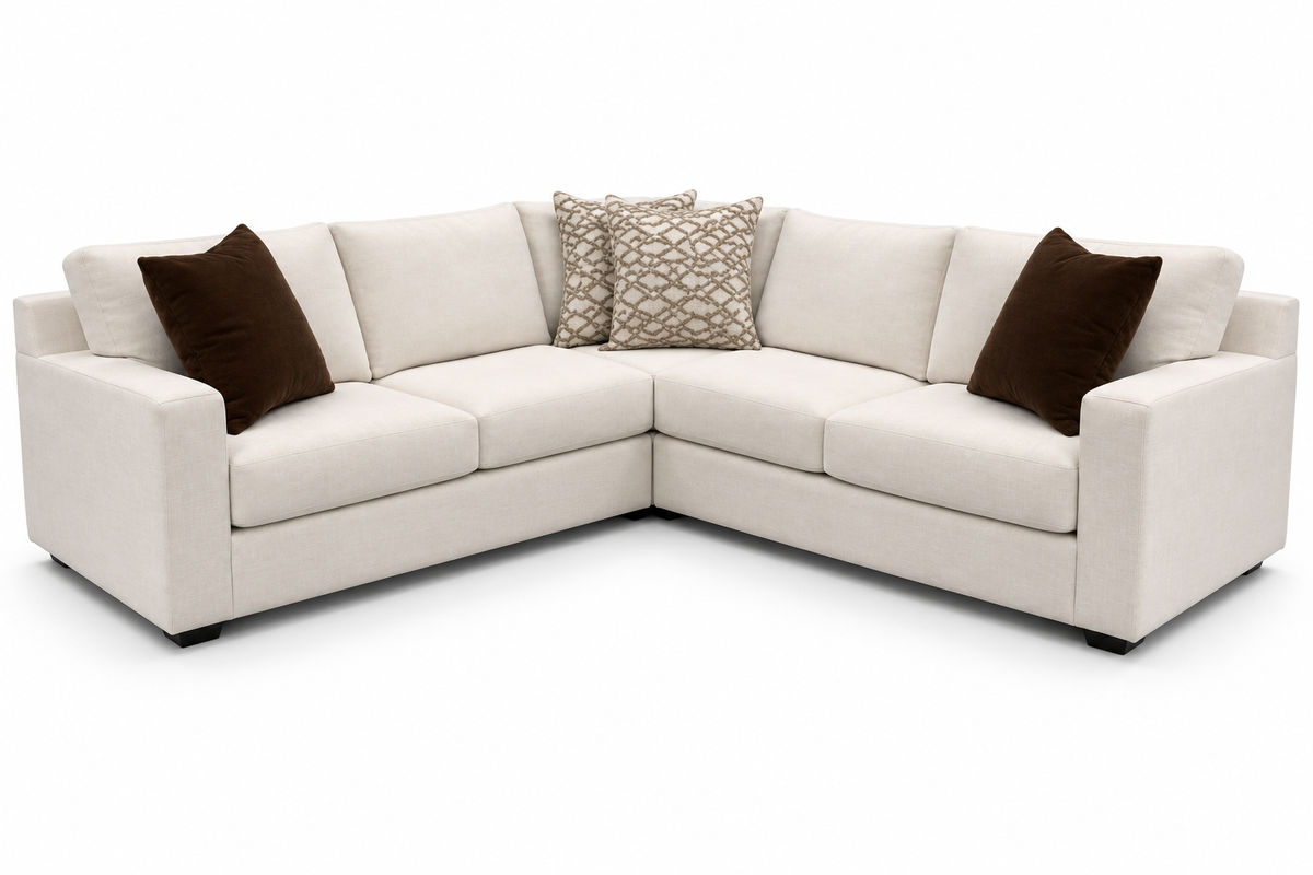 Ivorelle Ivory Sectional — upholstery detail