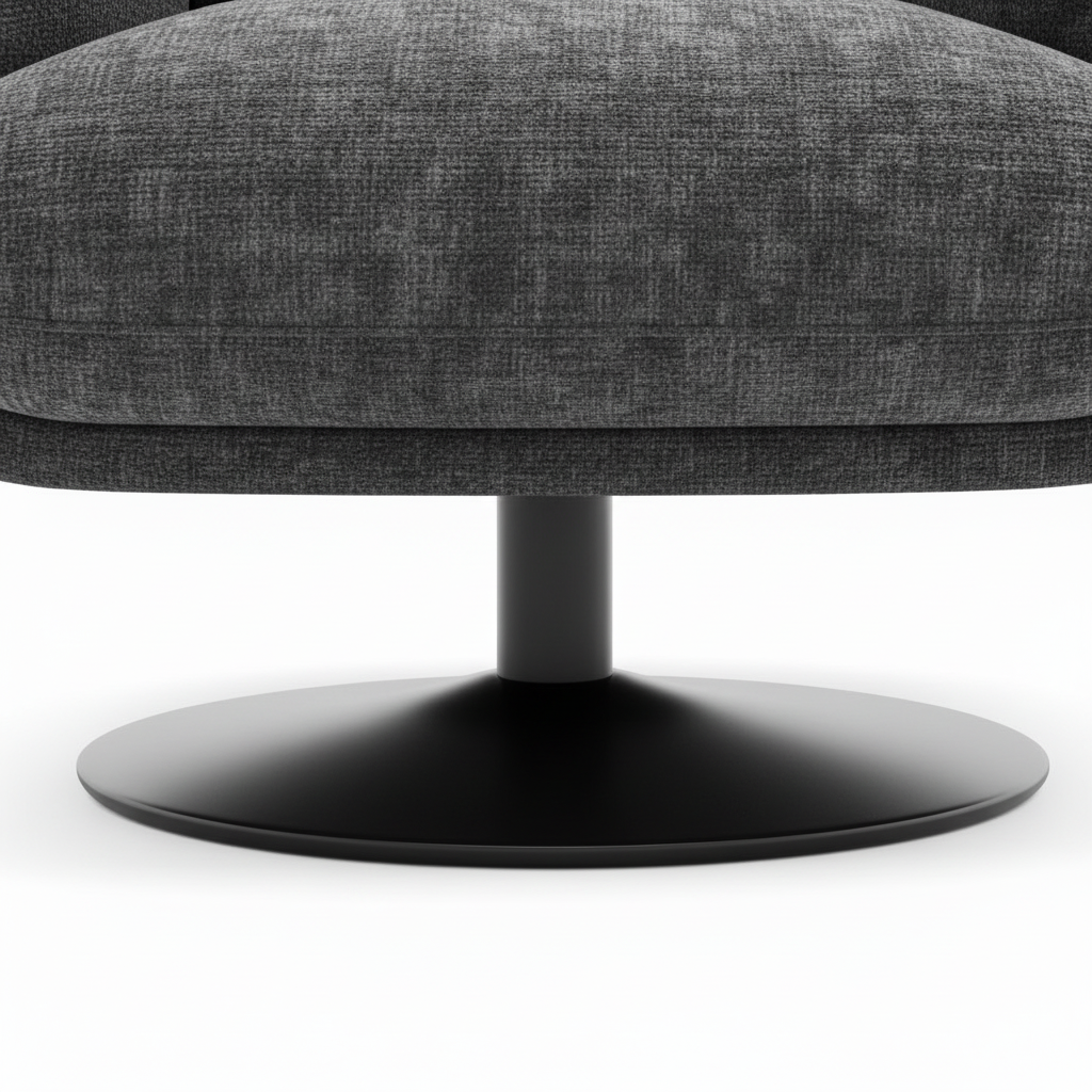 Jasmorin Accent Chair black base detail showing the central support and sturdy lower structure.