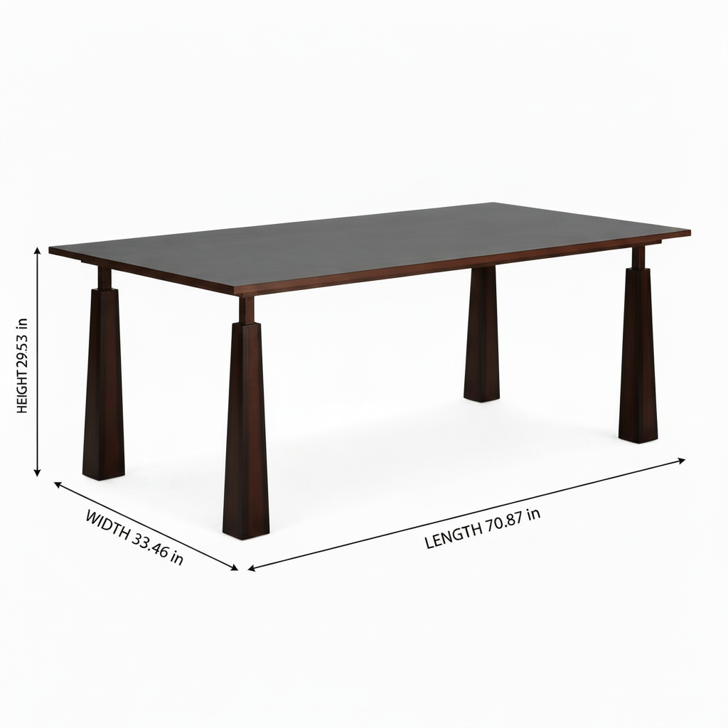 Jorisse Dining Table dimension diagram