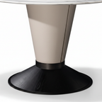 Jorvain Dining Table close-up pedestal and base detail