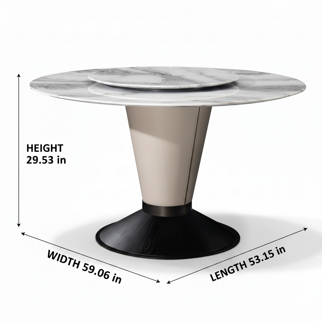 Jorvain Dining Table dimension diagram