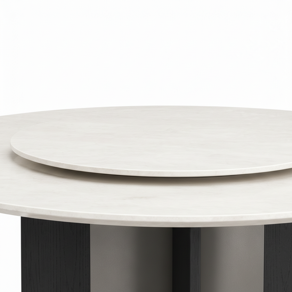 Jorvelle Stone Dining Table turntable detail
