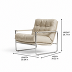 Kestrane Accent Chair dimension diagram showing length 35.04 inches, width 36.22 inches, and height 26.77 inches.
