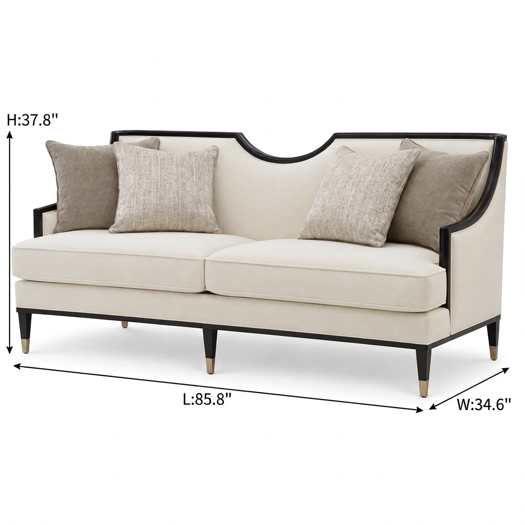 La Salle Sofa 尺寸数值摆正