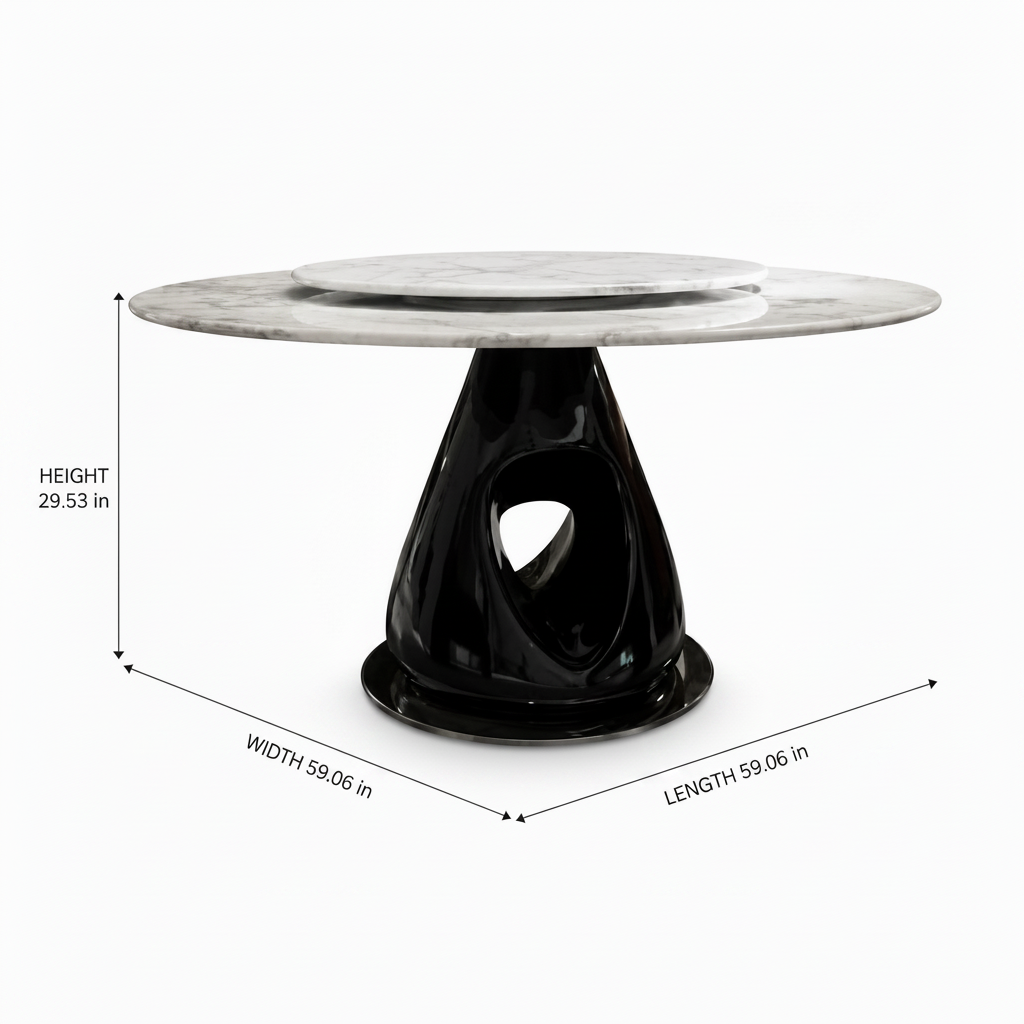 Lioraen Dining Table dimension diagram