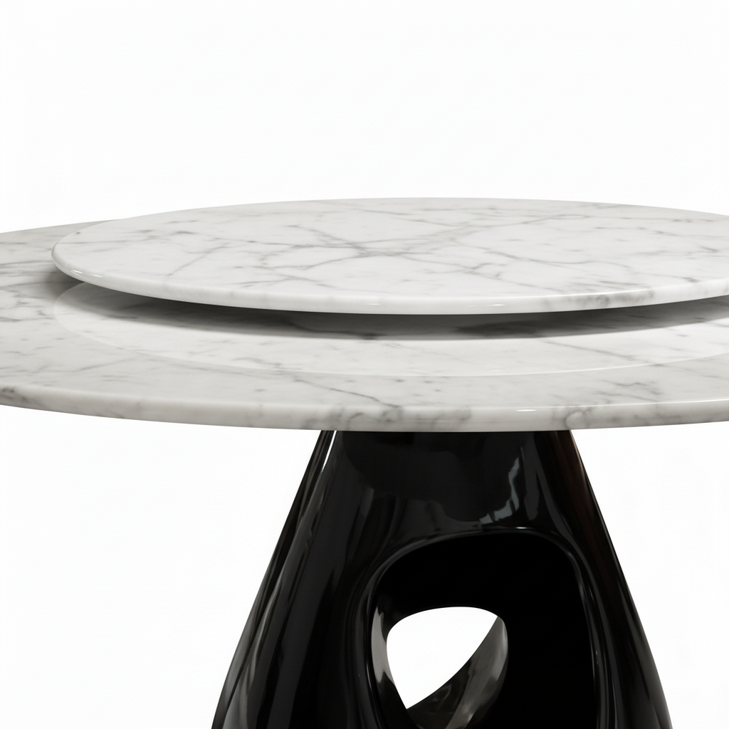 Lioraen Dining Table marble tabletop and center layer detail