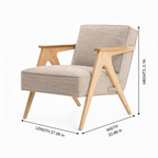Lorquette Accent Chair dimension diagram showing length 27.95 inches, width 33.86 inches, and height 30.31 inches.