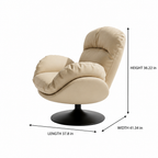 Lorvessa Accent Chair dimension diagram showing length 37.8 inches, width 41.34 inches, and height 36.22 inches.
