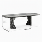 Lunessa Dining Table dimension diagram