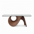 Lunessa Glass Dining Table front view