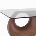 Lunessa Glass Dining Table glass edge detail