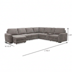 Luscarne Fabric Sectional — dimensions