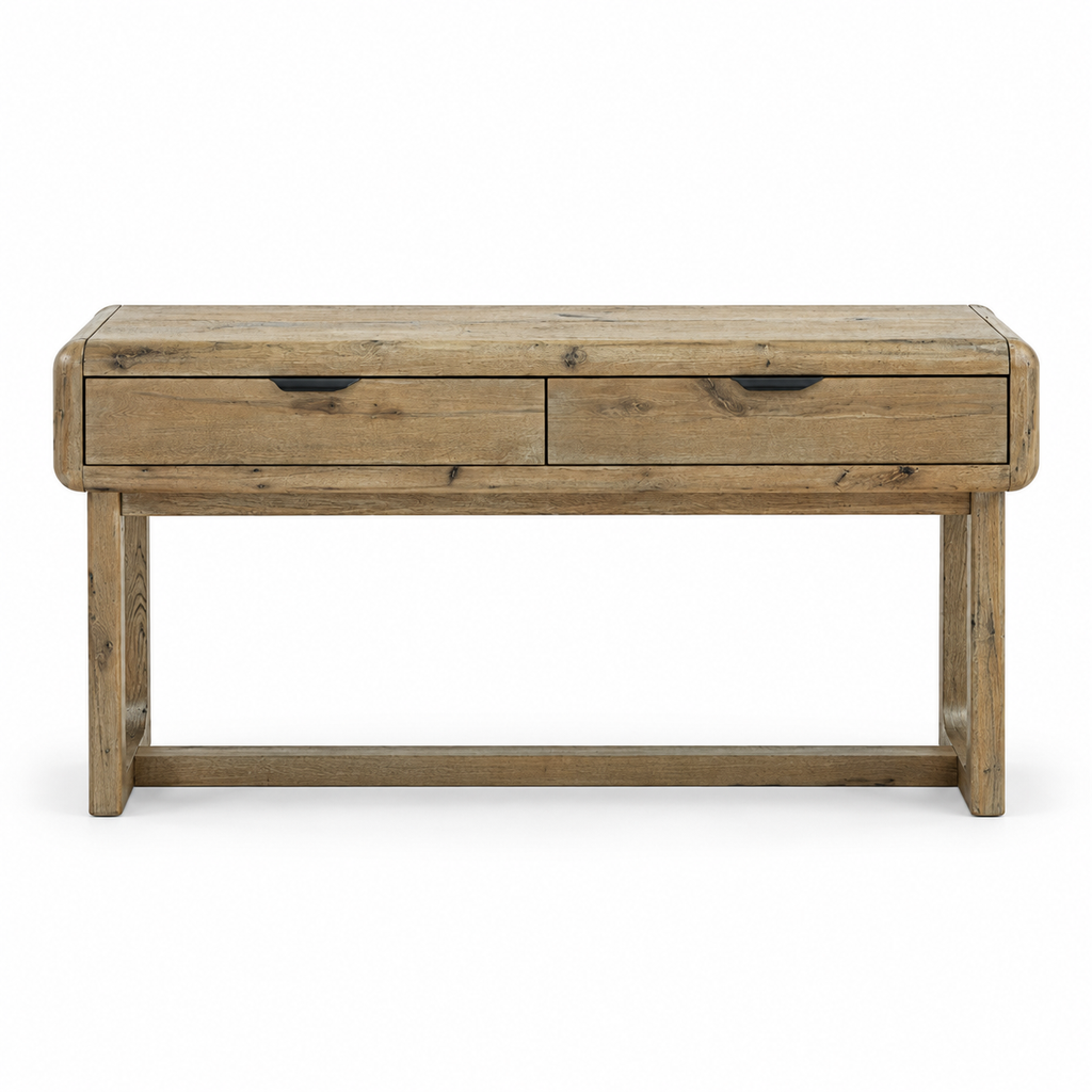Solenne Arc Console Table — white background studio view