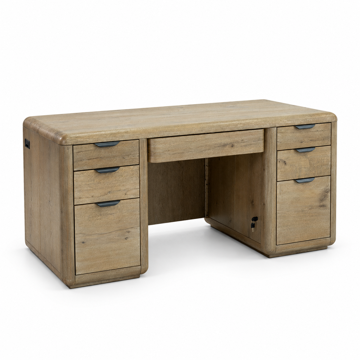 Solenne Arc Executive Desk — white background studio view
