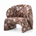 Doyle Accent Chair — Rosewood Brown — clear white-background studio view
