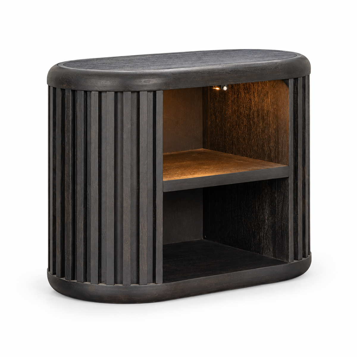 Hildesheim Nightstand — Nightlight and USB — clear white-background studio view