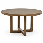Clarksburg Round Dining Table — clear white-background studio view