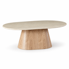 Odierno Oval Coffee Table — clear white-background studio view