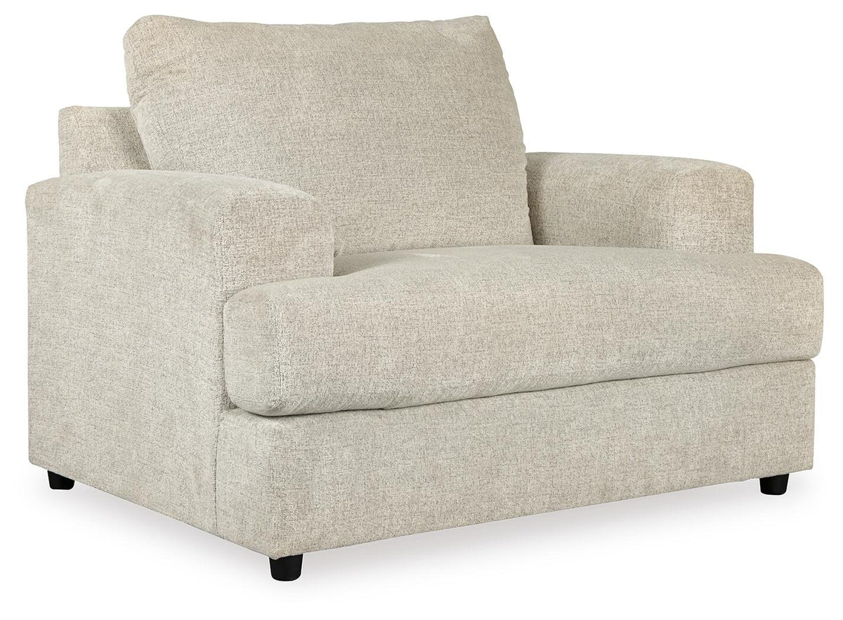 Soletren Stone Oversized Chair — white background three-quarter view
