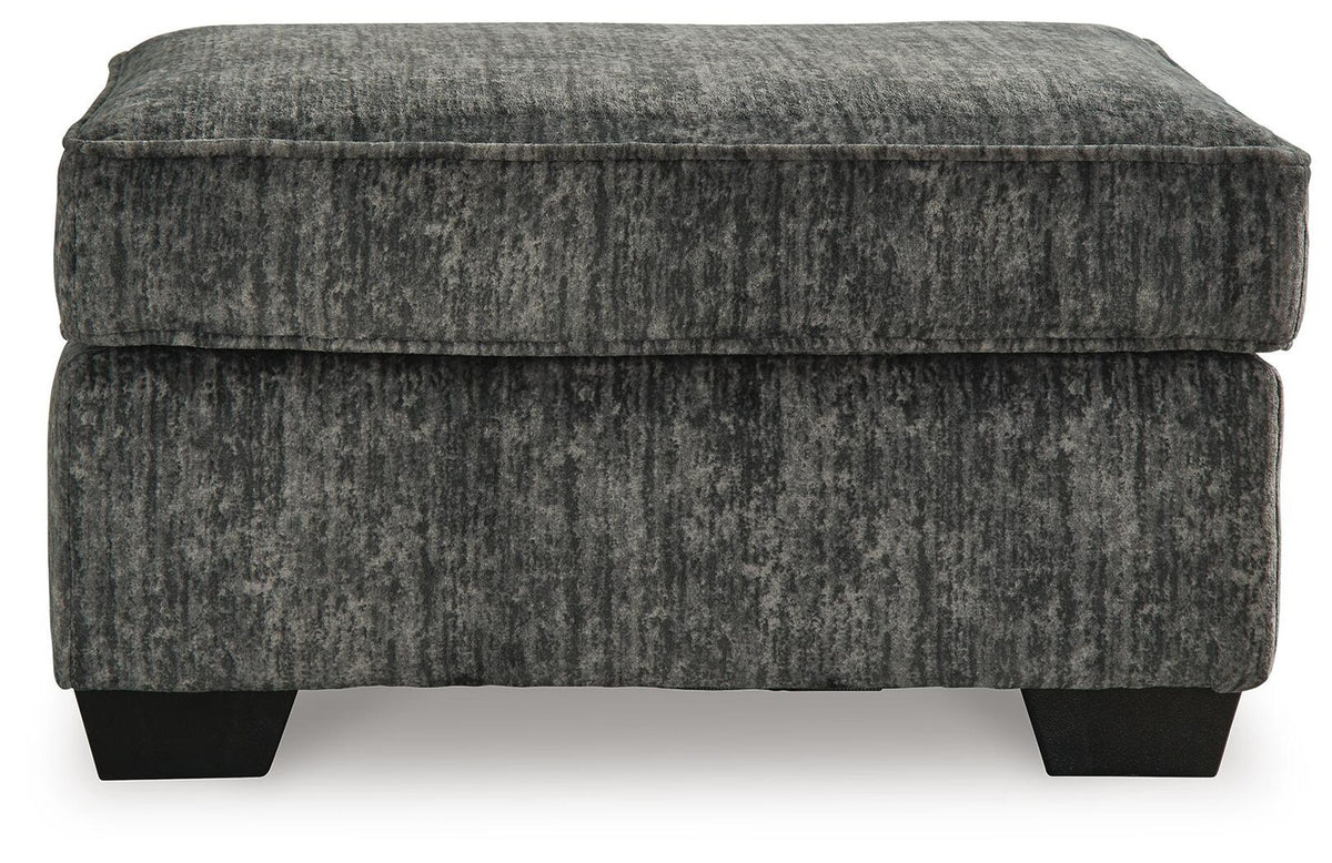 Lonoke Gunmetal Ottoman — view 2