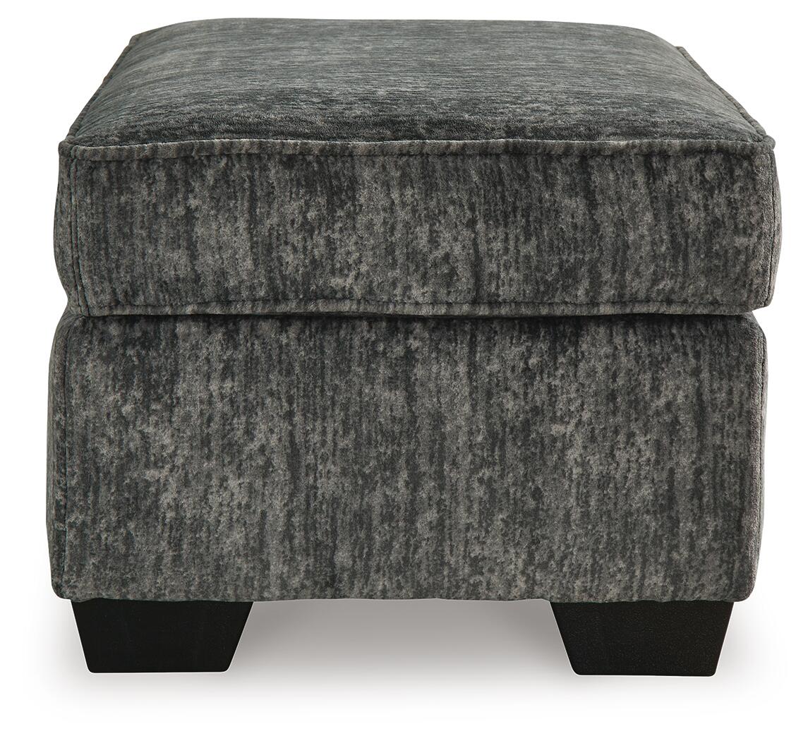 Lonoke Gunmetal Ottoman — view 3
