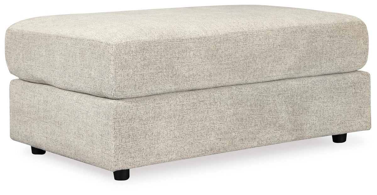 Soletren Stone Oversized Ottoman — white background three-quarter view