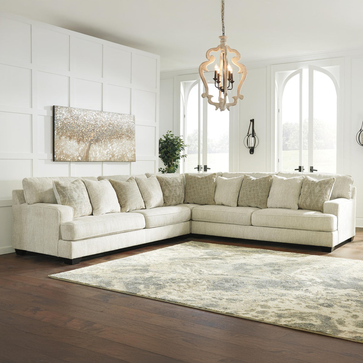 Rawcliffe Parchment 3-Piece Sectional — view 2
