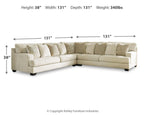 Rawcliffe Parchment 3-Piece Sectional — view 4