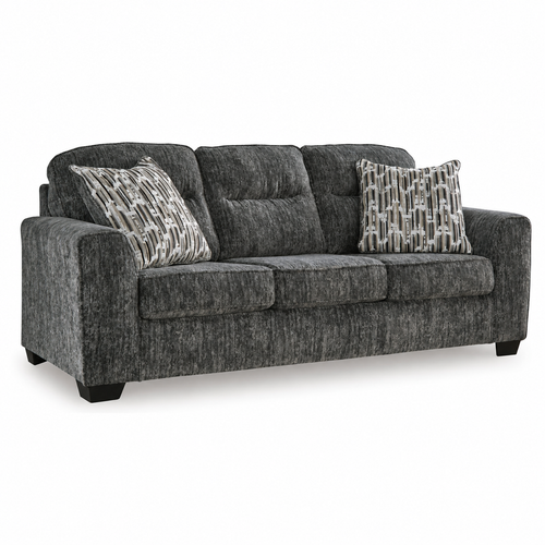 Lonoke Gunmetal Sofa — complete white-background square view