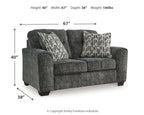 Lonoke Gunmetal Loveseat — view 6