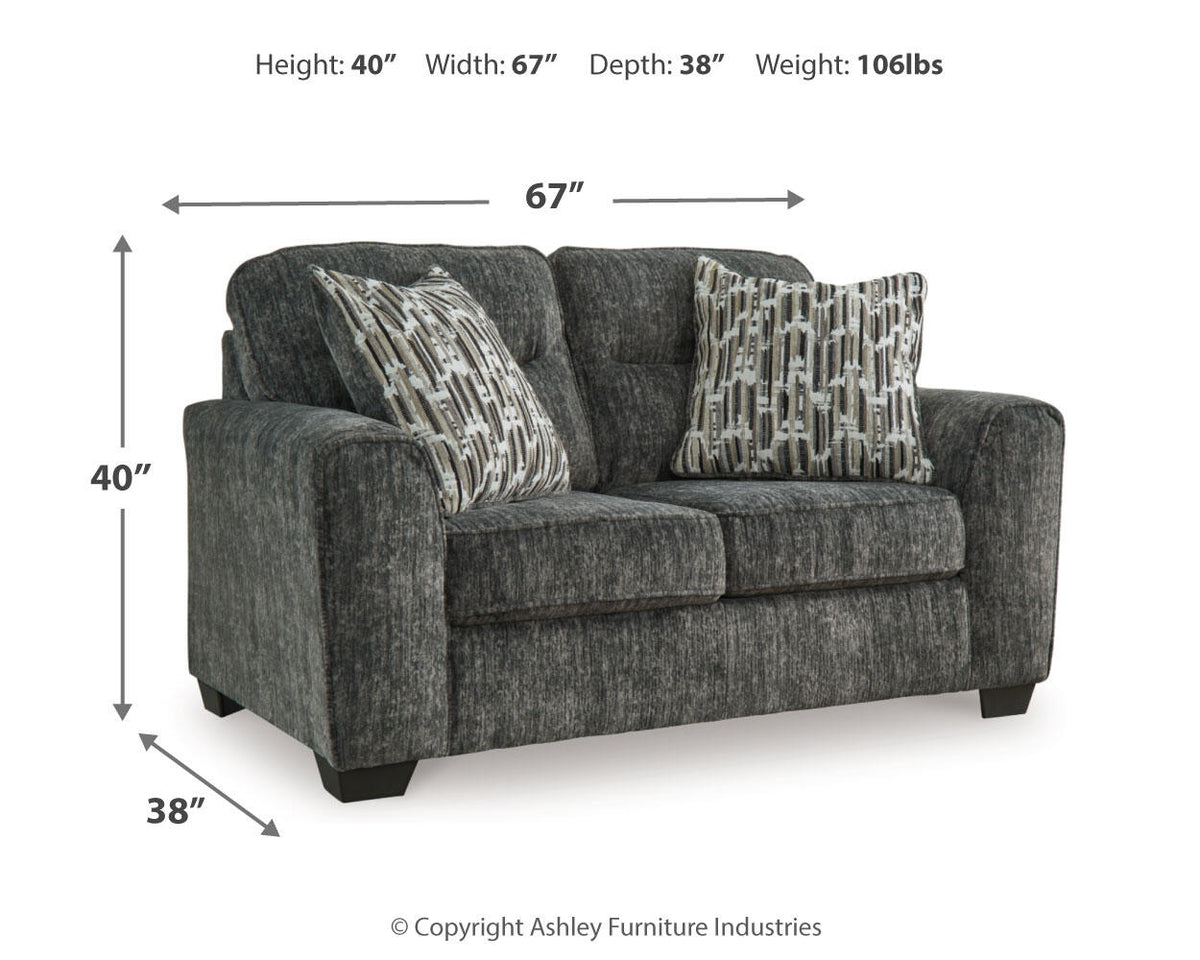 Lonoke Gunmetal Loveseat — view 6