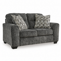 Lonoke Gunmetal Loveseat — complete white-background square view