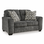 Lonoke Gunmetal Loveseat — complete white-background square view