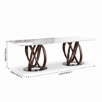 Marcelline Dining Table dimension diagram