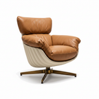 Marcellis Accent Chair side view with the back facing left and the seating opening facing right.