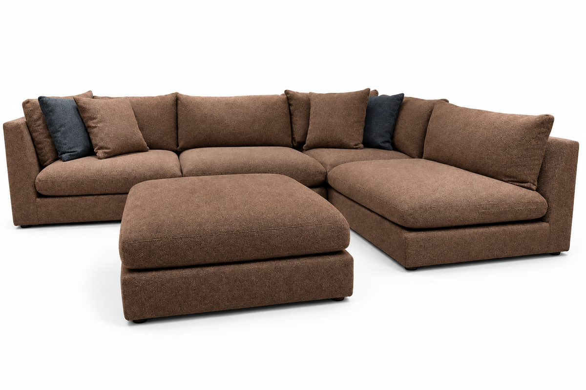 Mariston Sepia Sectional — optional seating + ottoman configuration